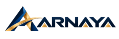 logo horizontal arnaya bleu marine et or